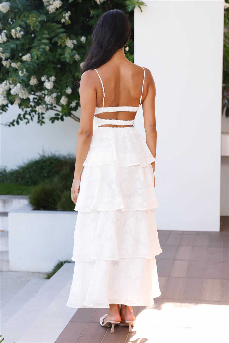 Thriving Now Maxi Dress White