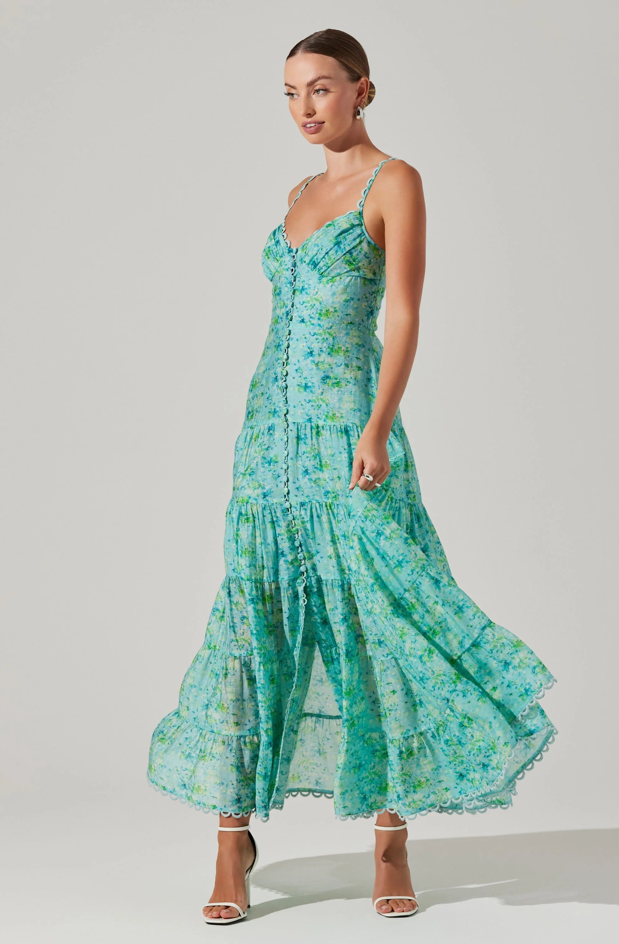 Tazia Tiered Floral Maxi Dress